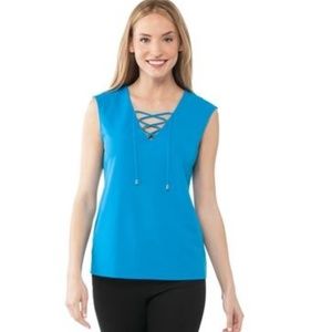 Calvin Klein Lace Up Top NWT